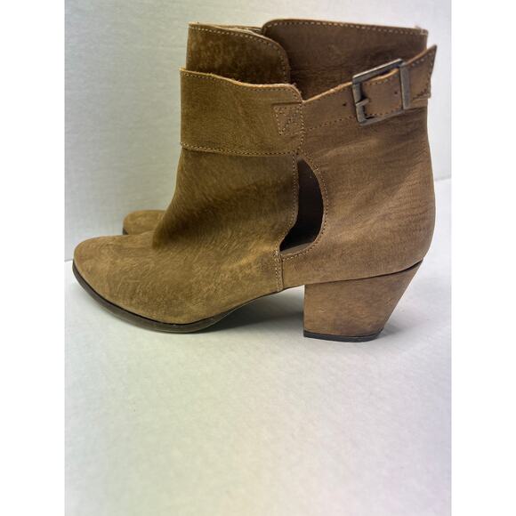 Free People Belleville Suede Leather Ankle Bootie Boots Khaki Brown 30 - Picture 2 of 8